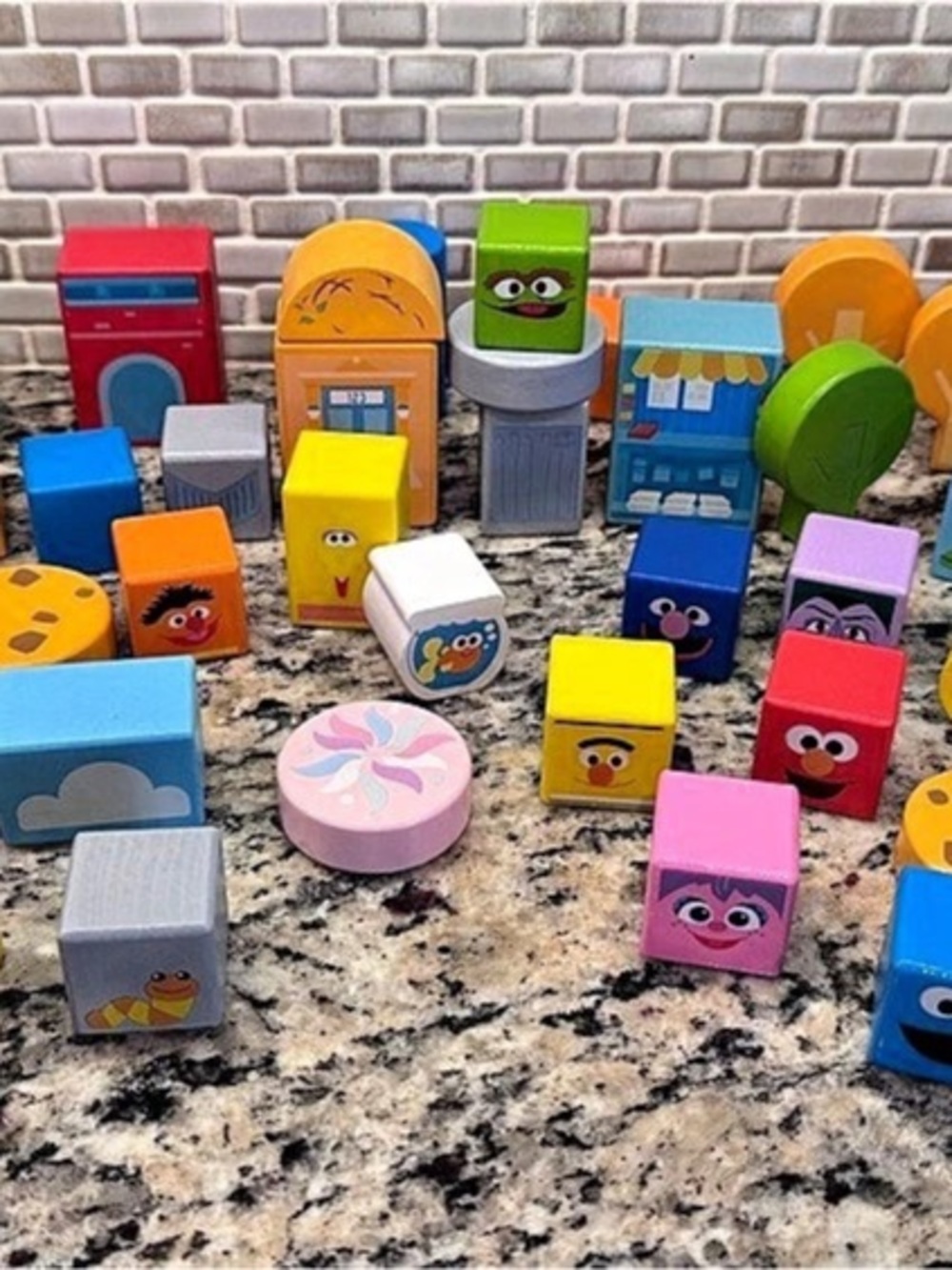 Sesame Street Wooden Neighborhood Block Set